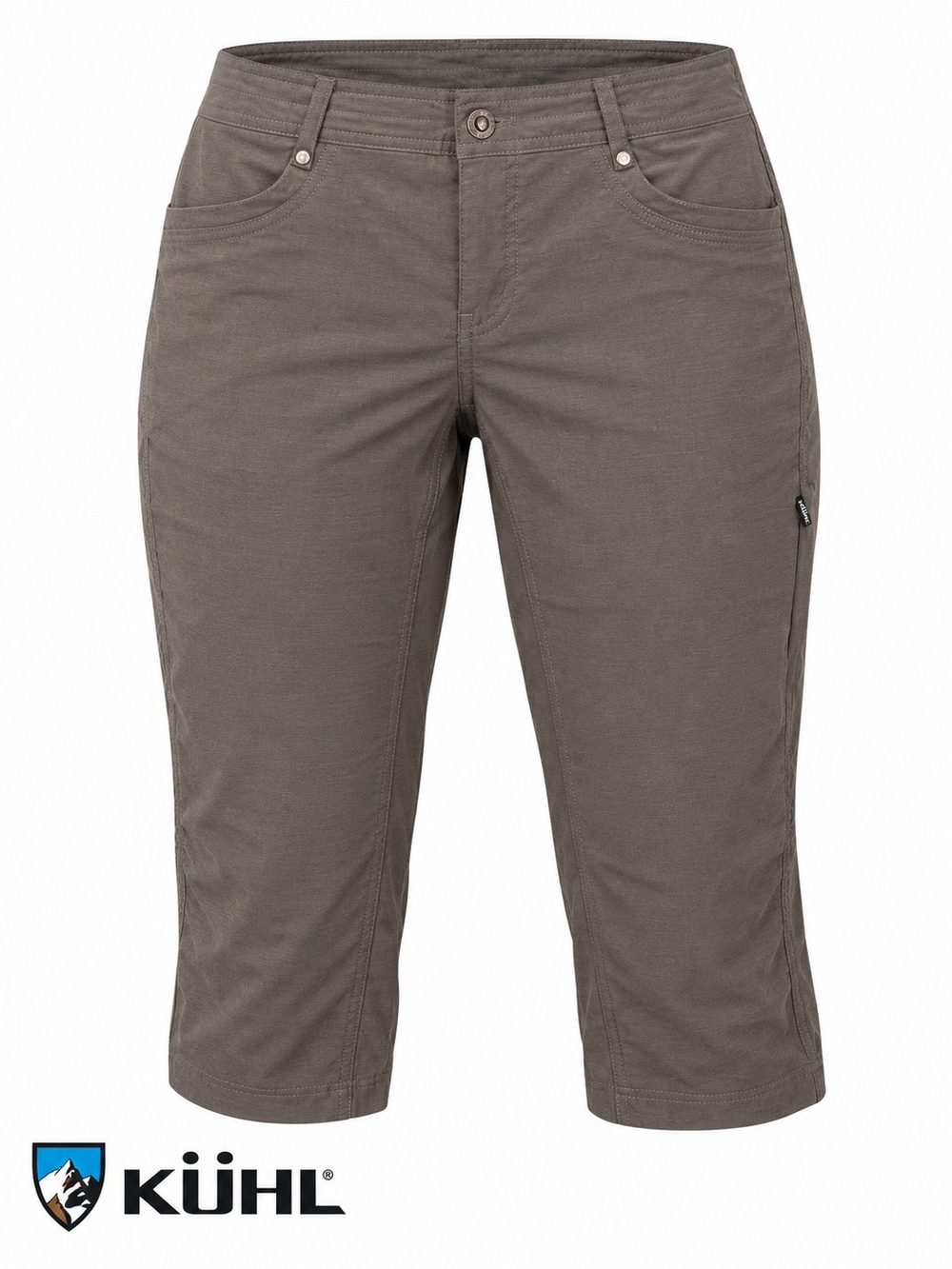 KUHL Splash Capri Pants Womens 10 Gray Stretch Cargo Hike Trail Camp Outdoor